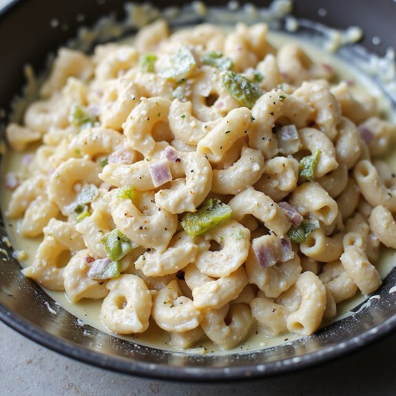cold macaroni with celery