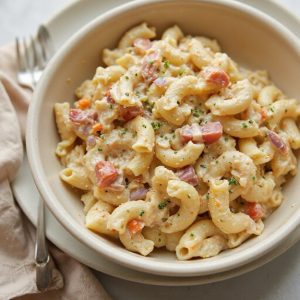 creamy chilled chicken macaroni