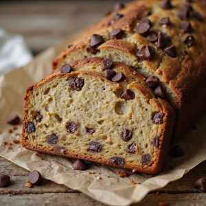 eggless chocolate chip banana bread