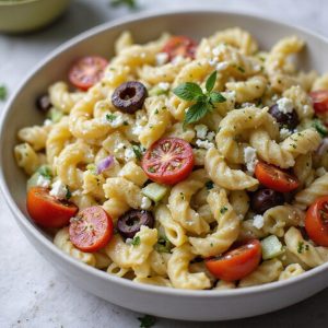 greek inspired pasta salad