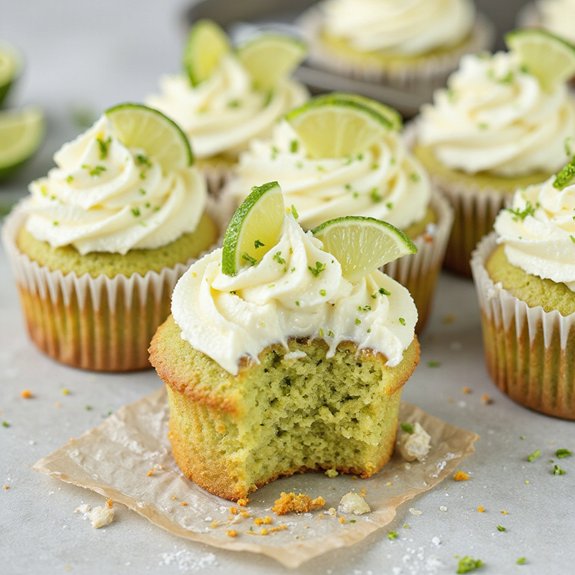 green lime zested cupcake