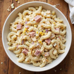 ham corn macaroni salad