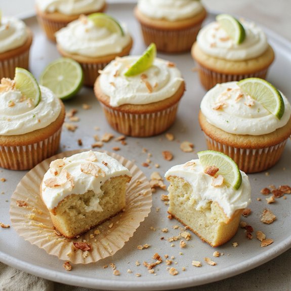 key lime coconut cupcakes