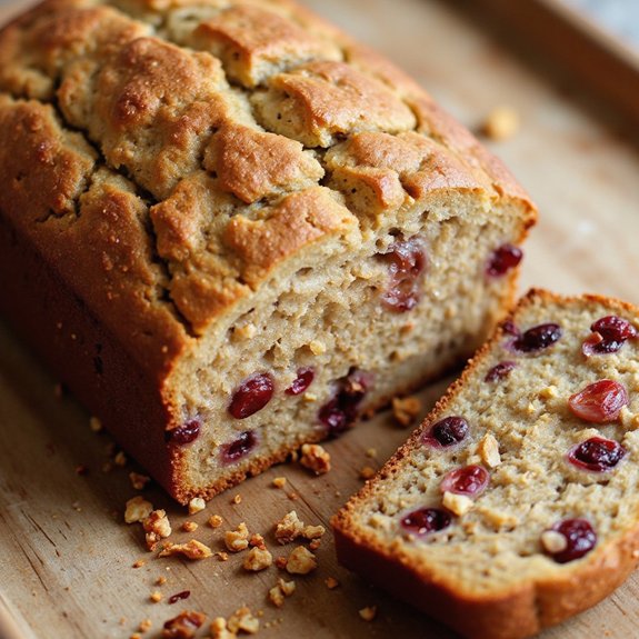 moist cranberry banana loaf