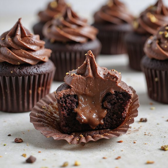 rich chocolate truffle cupcakes