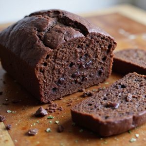 rich dark chocolate banana loaf