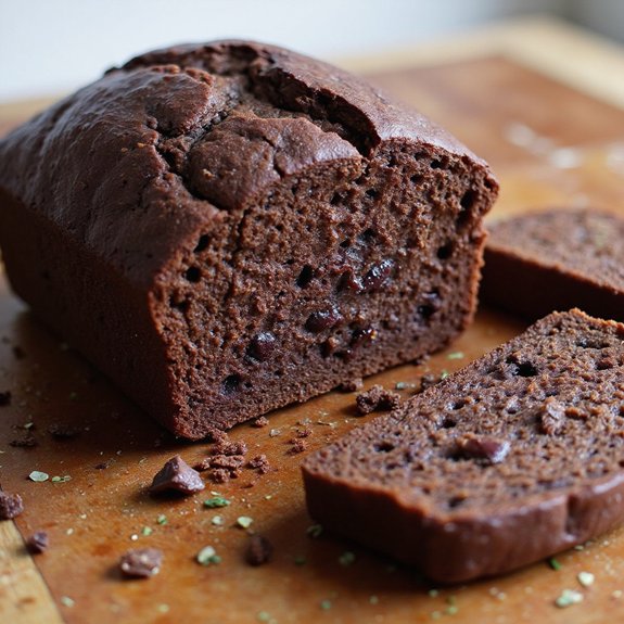 rich dark chocolate banana loaf