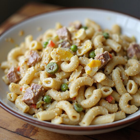 spam filled puerto rican macaroni salad