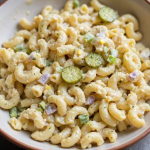 tangy creamy pickle pasta