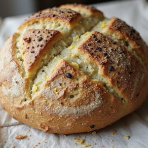 tangy lemon poppyseed sourdough