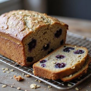 vegan blueberry banana loaf