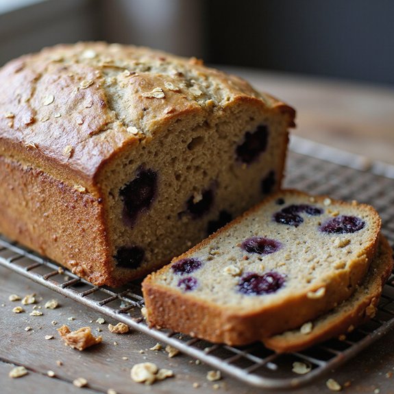 vegan blueberry banana loaf