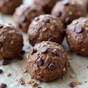 chocolate flavored protein snack balls