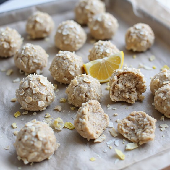zesty no bake lemon protein balls